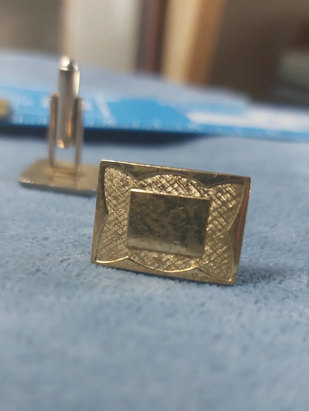 Vintage Estate Cufflinks Lot of 2 Pairs | Silver Tone & Gold Tone Mid Century St